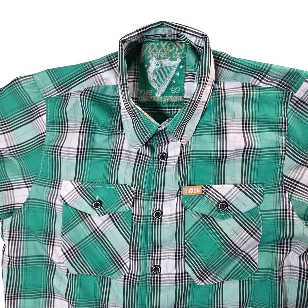 Dixxon Flannel Co Shirt Mens Small Green Plaid The Grafton Street Bamboo Blend